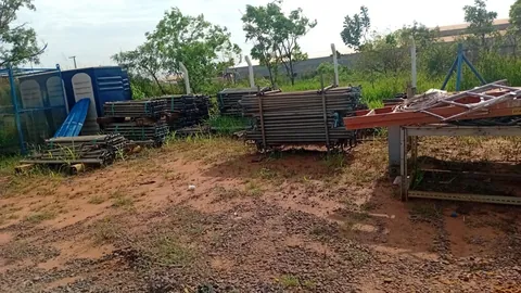 Materiais na área externa